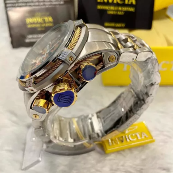 Invicta Zeus Esqueleto prata / dourado - Imagem 4