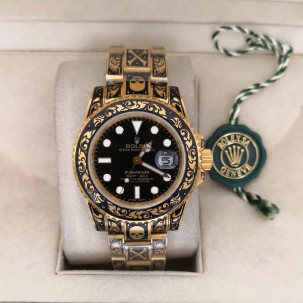 Relógio Submariner Entalhado